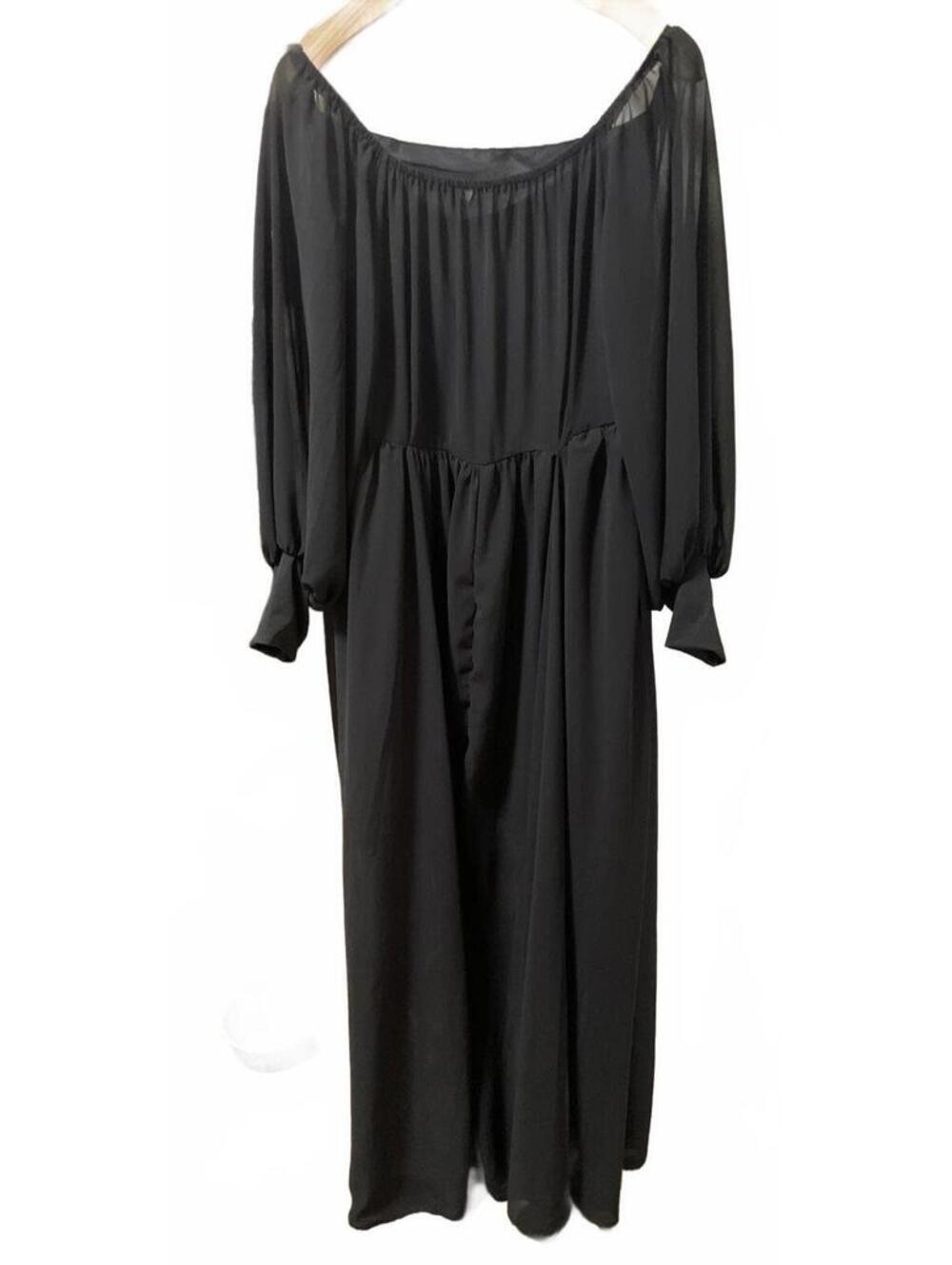 Maxi Dress Women's 3XL Black Floral Grunge Fairy Whimsigoth Festival Boho - Picture 7 of 9